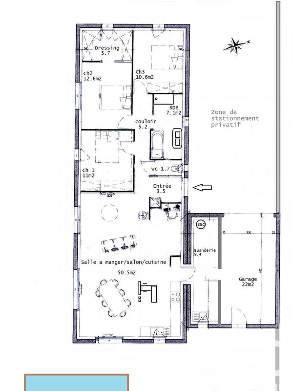 Maison - 117 m² - 6 pièces