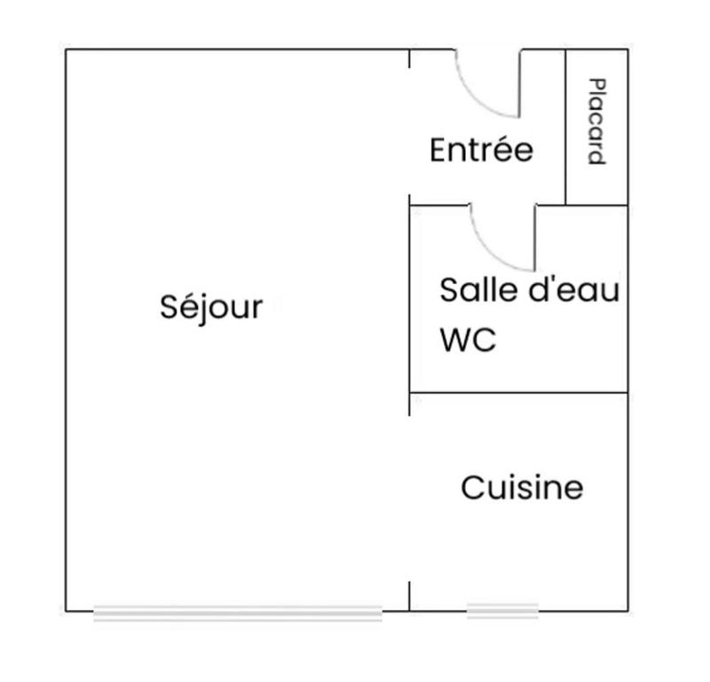 Studio - 18 m² - 1 pièce