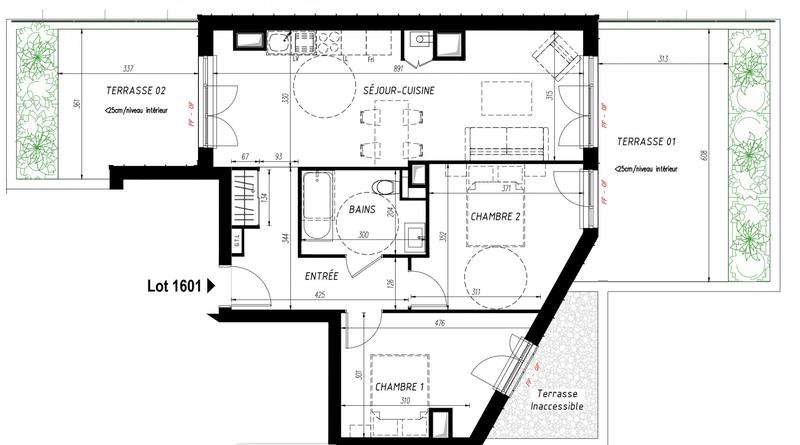 Appartement - 66 m² - 3 pièces