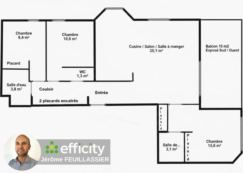 Appartement - 94 m² - 4 pièces