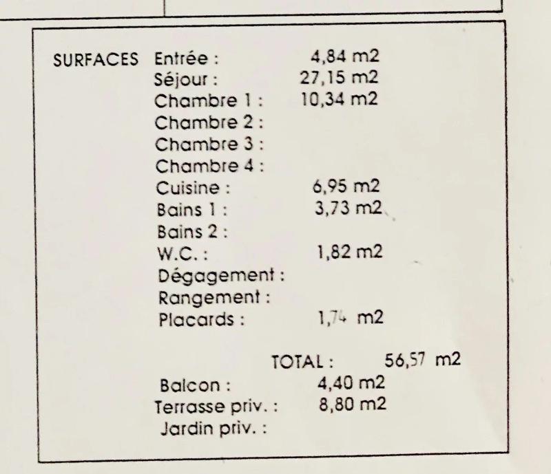 Appartement - 57 m² - 2 pièces