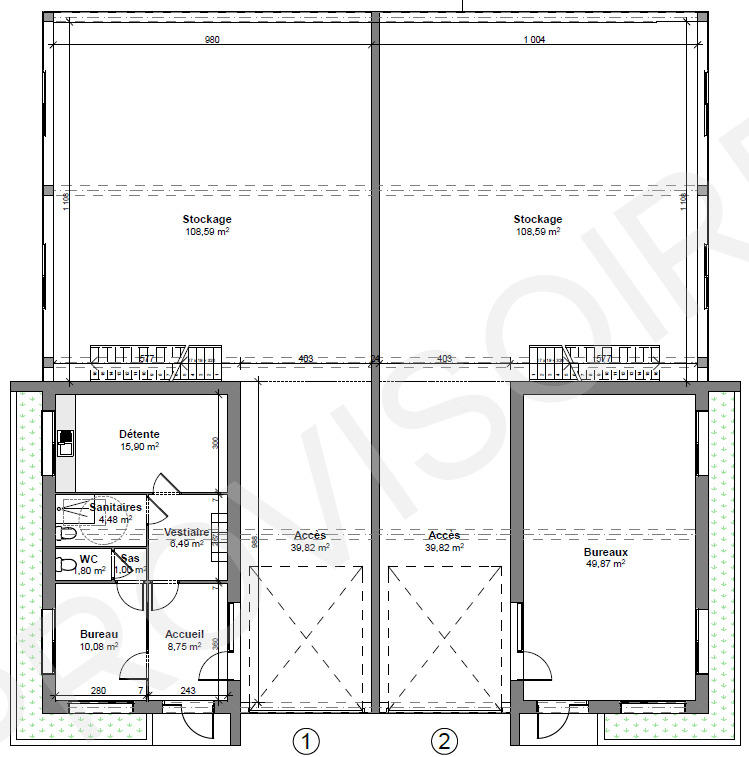 Local d'activité / Entrepôt - 250 m²