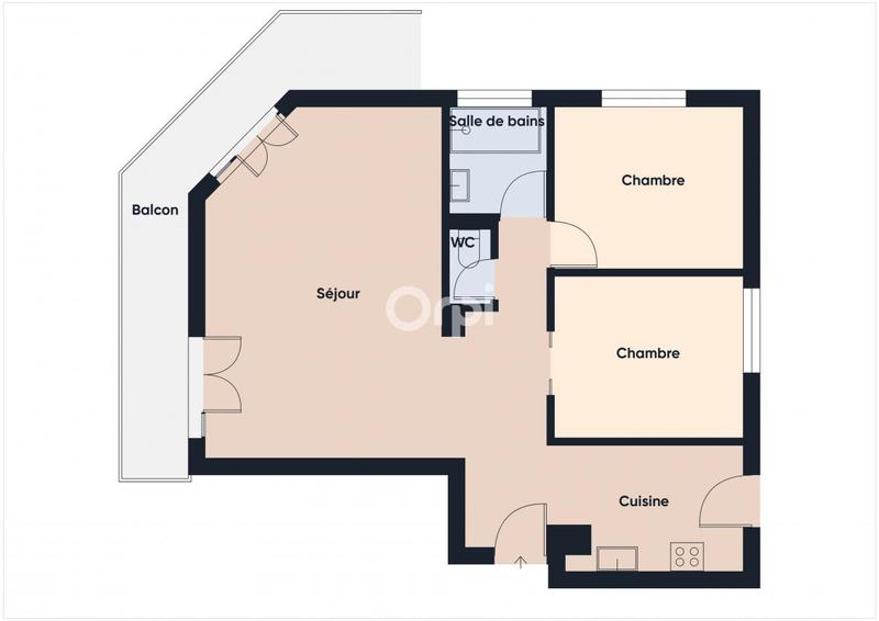 Appartement - 61 m² - 3 pièces