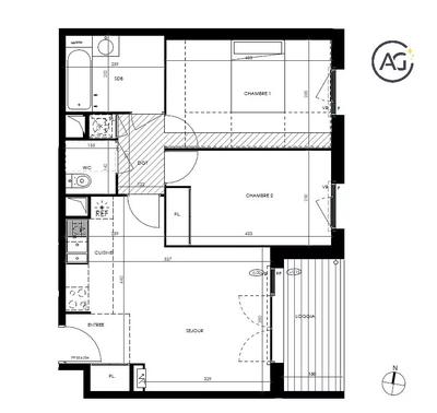 Appartement - 56 m² - 3 pièces