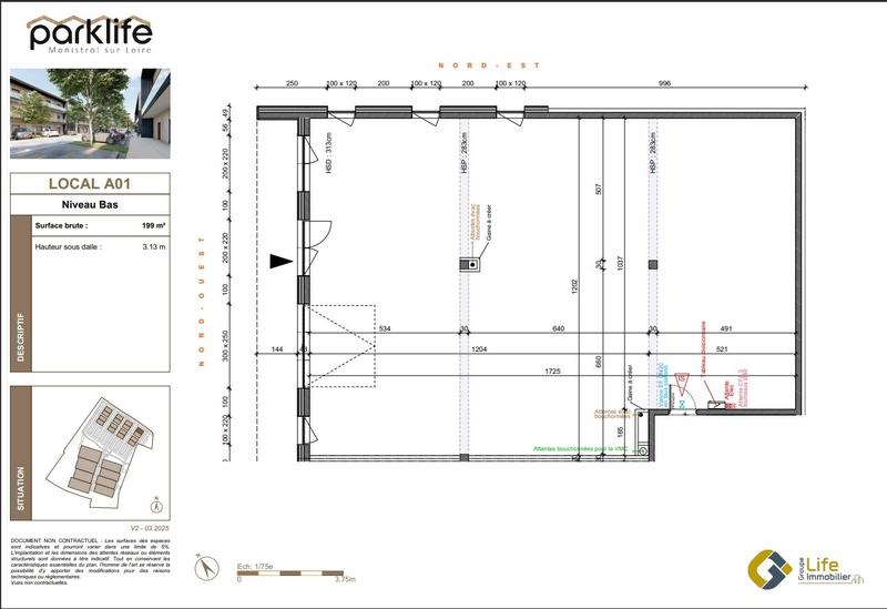 Local d'activités - 199 m² - 1 pièce
