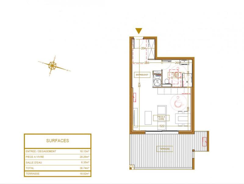 Appartement - 36 m² - 1 pièce