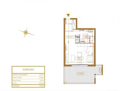 Appartement - 36 m² - 1 pièce