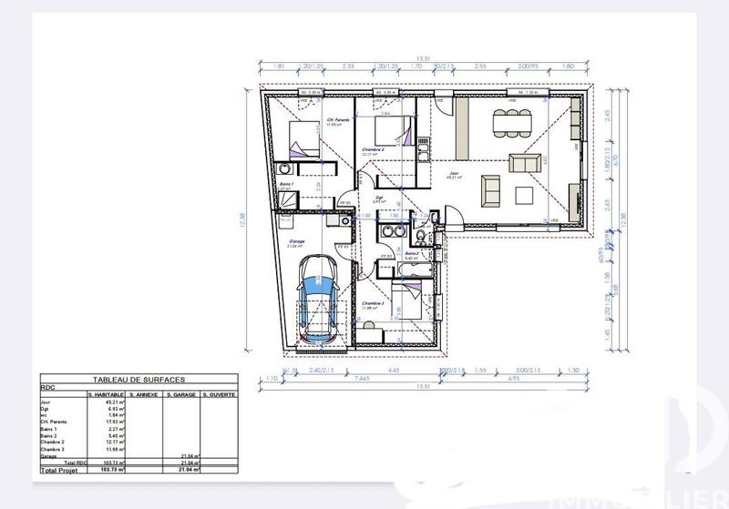Maison - 104 m² - 4 pièces