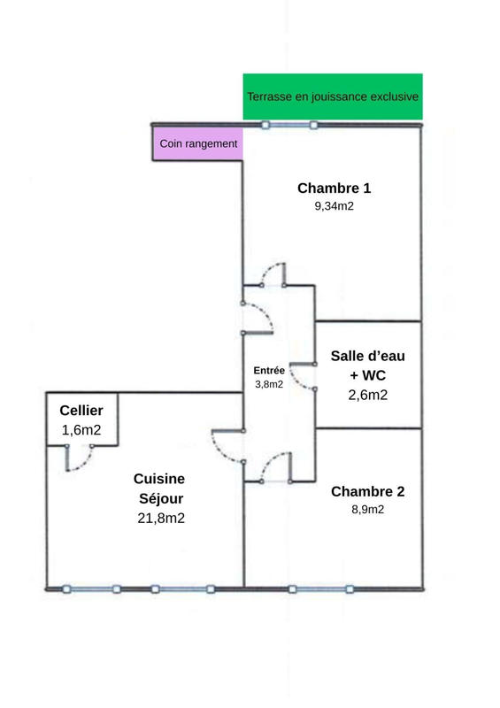 Appartement - 47 m² - 3 pièces