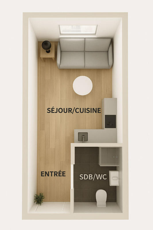 Appartement - 25 m² - 1 pièce