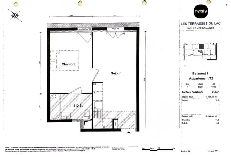 Appartement - 35 m² - 2 pièces