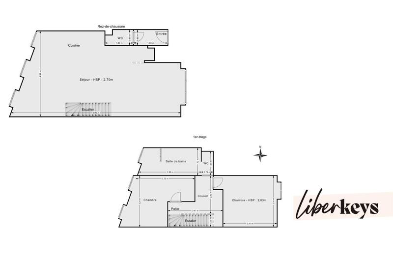 Duplex - 76 m² - 3 pièces