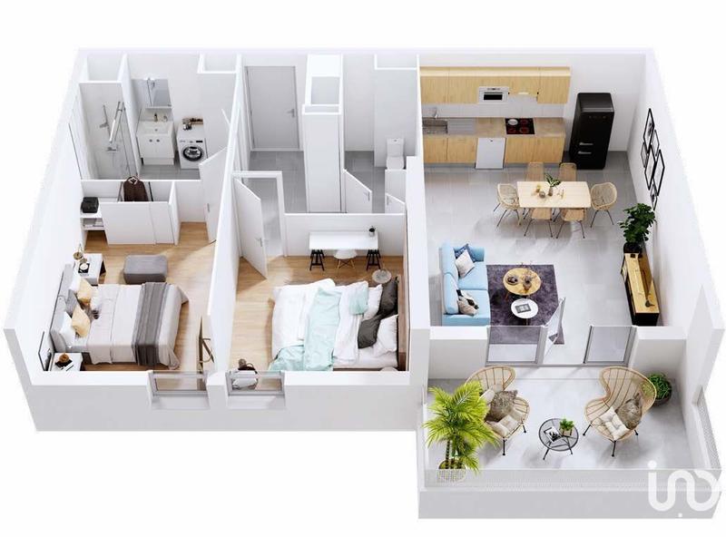 Appartement - 66 m² - 3 pièces