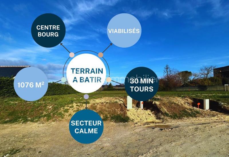Terrain constructible - 1 076 m²