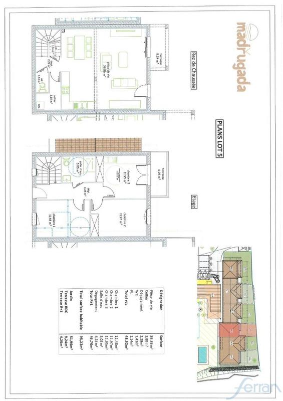 Maison jumelée - 95 m² - 4 pièces