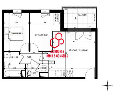 Appartement - 50 m² - 3 pièces