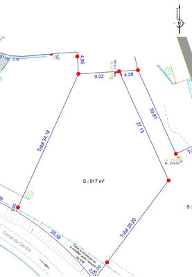 Terrain - 917 m²