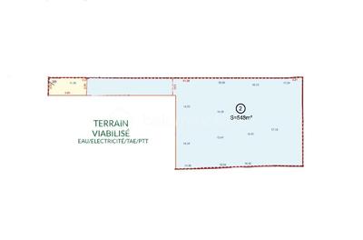 Terrain constructible - 548 m²