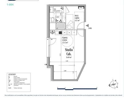 Appartement - 37 m² - 1 pièce