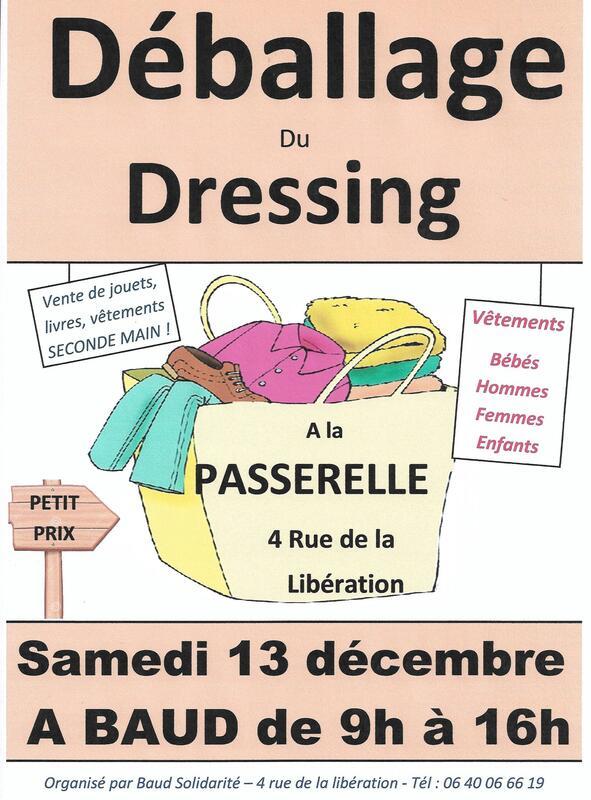 Braderie de vêtements - baud solidarité