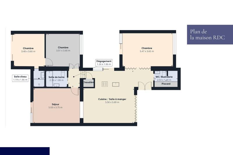 Maison - 113 m² - 5 pièces