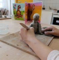 Atelier "Ecoute et crée à 4 mains " animé par le musée de la Faïence et de la Céramique à MoulinSart