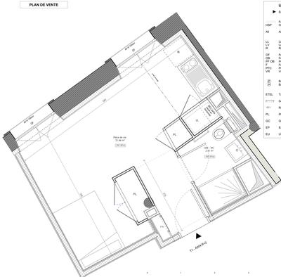 Appartement - 25 m² - 1 pièce