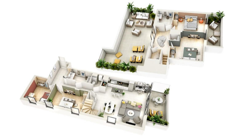 Appartement - 122 m² - 5 pièces