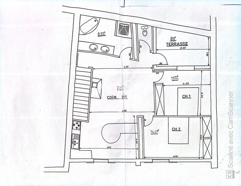 Maison - 90 m² - 1 pièce
