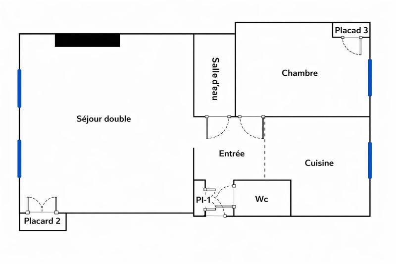 Appartement - 54 m² - 2 pièces