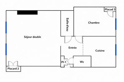 Appartement - 54 m² - 2 pièces