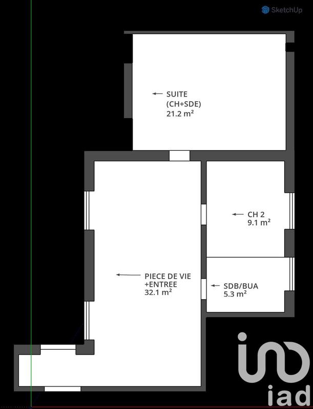 Appartement - 65 m² - 3 pièces