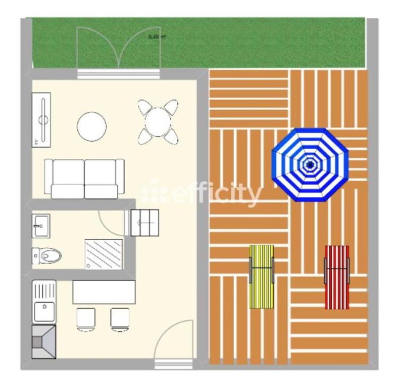 Appartement - 18 m² - 1 pièce