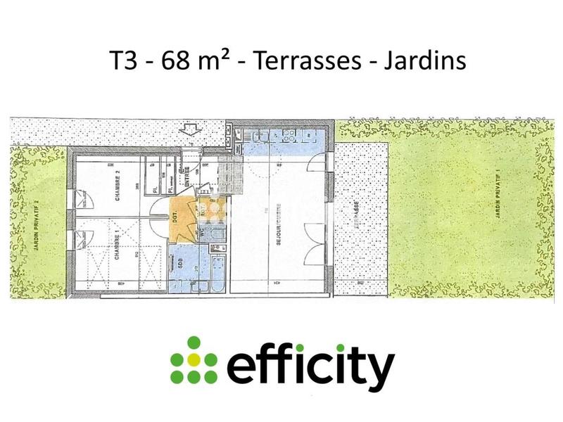 Appartement - 70 m² - 3 pièces