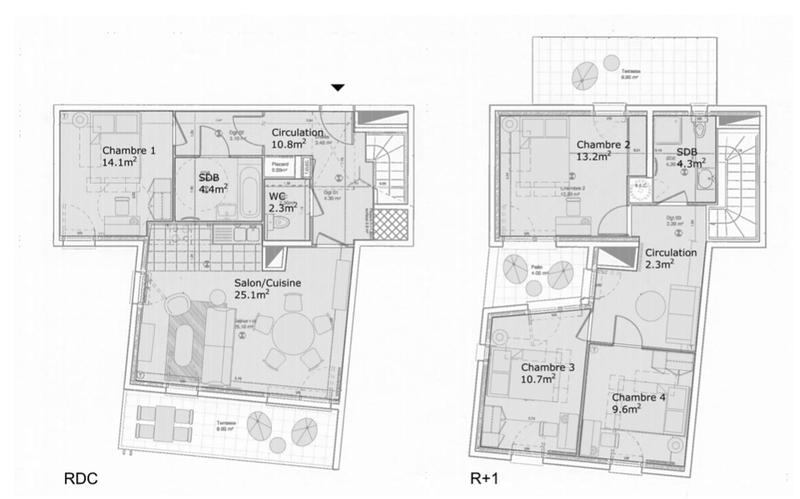 Appartement - 105 m² - 5 pièces