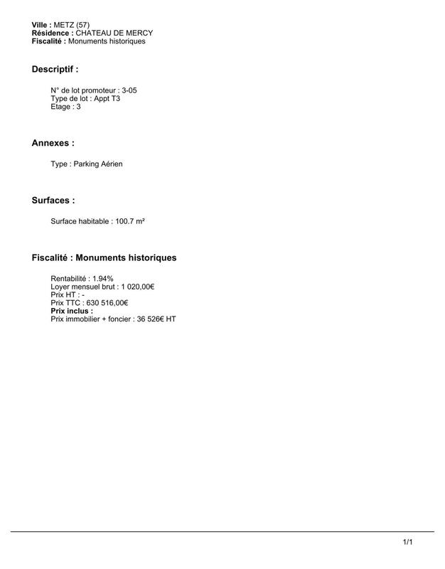 Appartement - 66 m² - 3 pièces