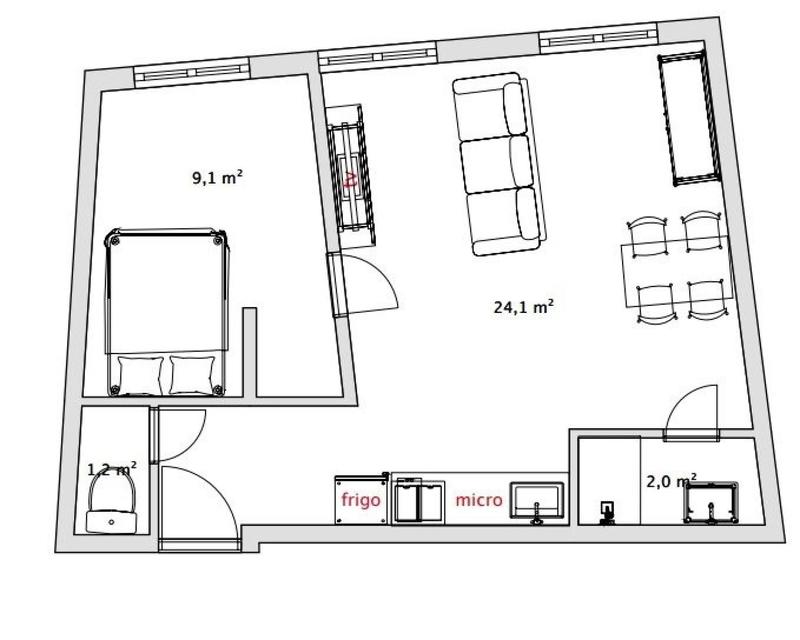 Appartement - 37 m² - 2 pièces
