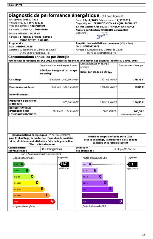 Appartement - 53 m² - 3 pièces