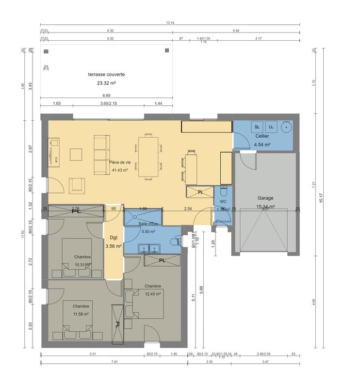 Maison - 91 m² - 4 pièces