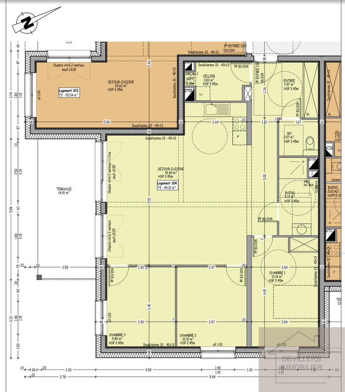 Appartement - 94 m² - 4 pièces