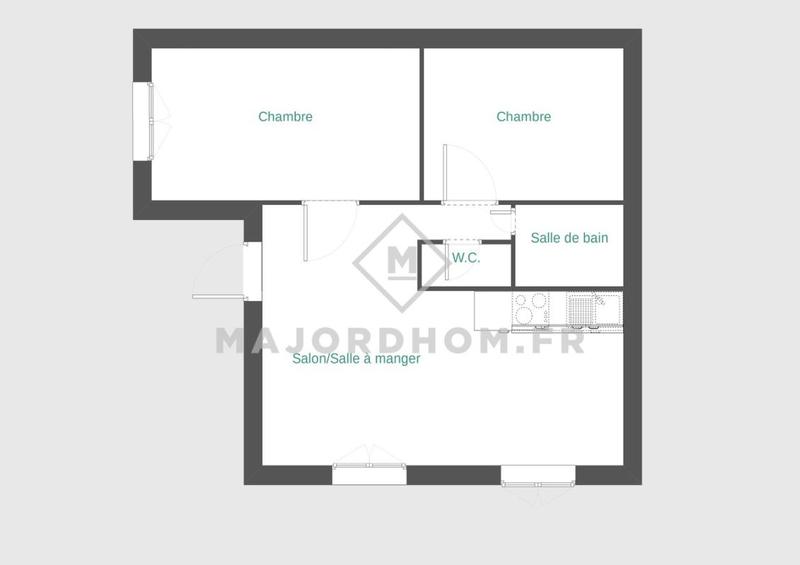 Appartement - 50 m² - 3 pièces