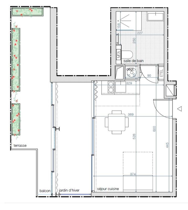 Appartement - 26 m² - 1 pièce