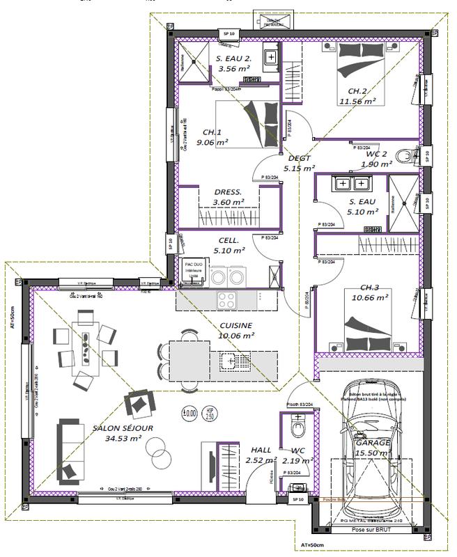 Maison - 105 m² - 4 pièces
