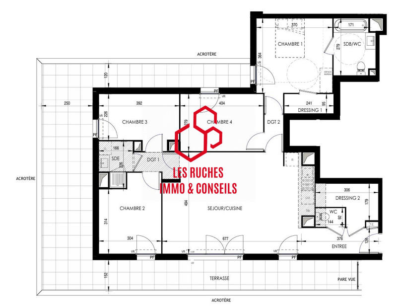 Appartement - 105 m² - 5 pièces
