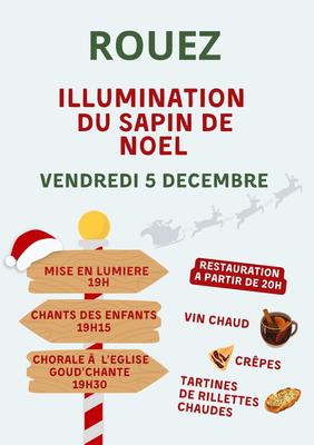 Illumination du sapin de Noël à Rouez