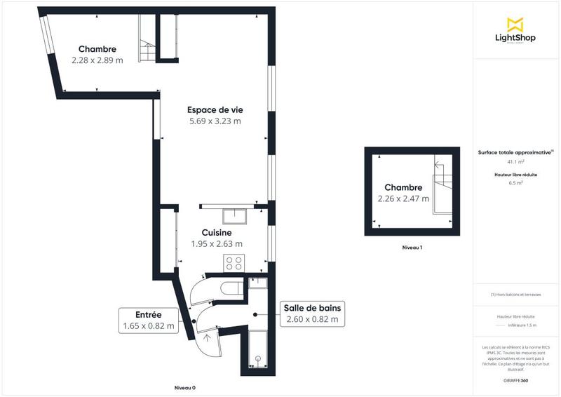 Appartement - 36 m² - 2 pièces