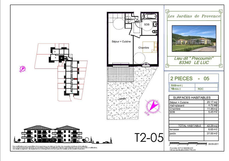 Appartement - 42 m² - 2 pièces
