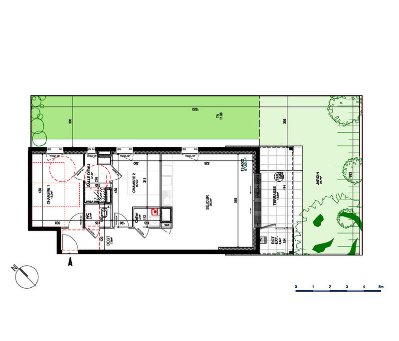 Appartement - 68 m² - 3 pièces