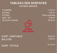 Appartement - 46 m² - 2 pièces