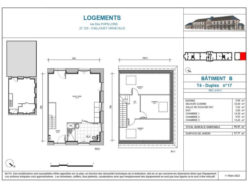 Appartement - 87 m² - 4 pièces
